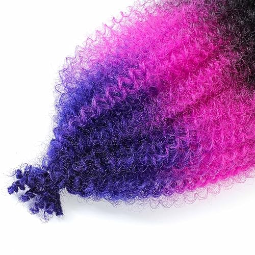 Miniatura 7 de Cabello afro Twist de 24 pulgadas, 3 paquetes, cabello afro trenzado elástico preesponjado, cabello preestirado para extensiones de cabello suaves