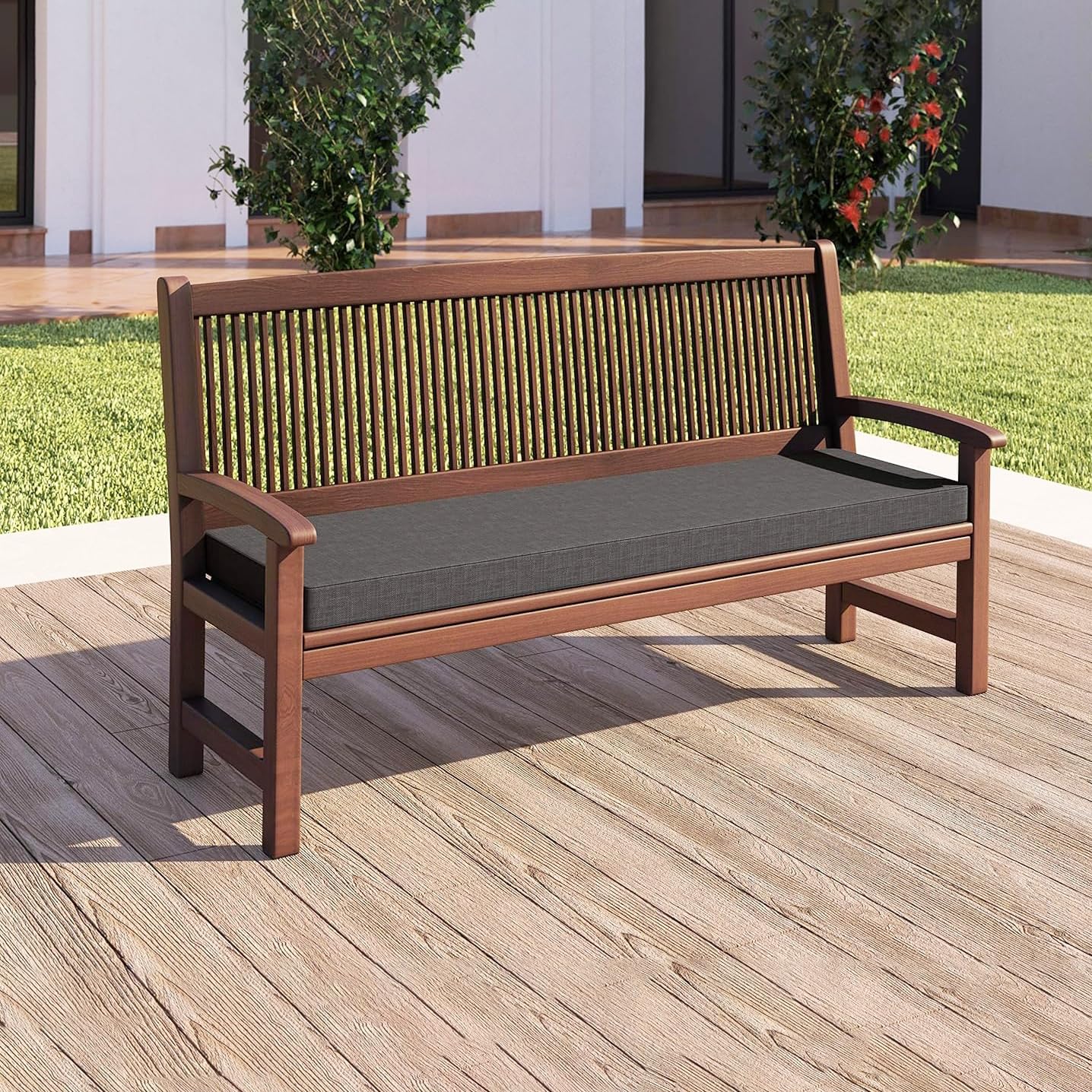 Cuscino per panca da giardino 120x60x50cm verde chiaro
