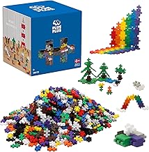 PLUS PLUS - Open Play Set - 1200 Piece - Basic Color Mix, Construction Building Stem Toy, Interlocking Mini Puzzle Blocks for Kids