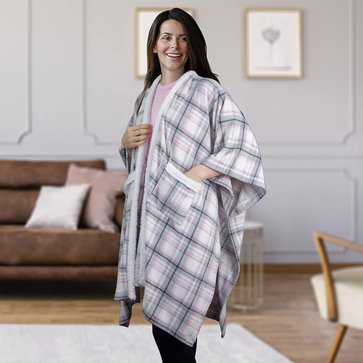 Fashion by Mirabeau Sarah Stretchy Blanket Wrap OSFM