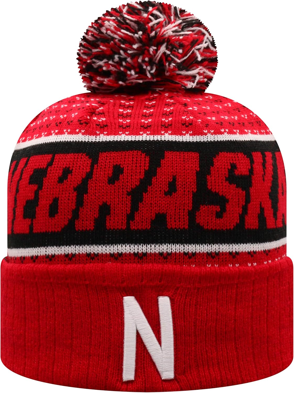 Top of the World North Carolina Tar Heels Men's Cuffed Knit Pom Woven Text Expanse Winter Hat, One Fit : Sports & Outdoors