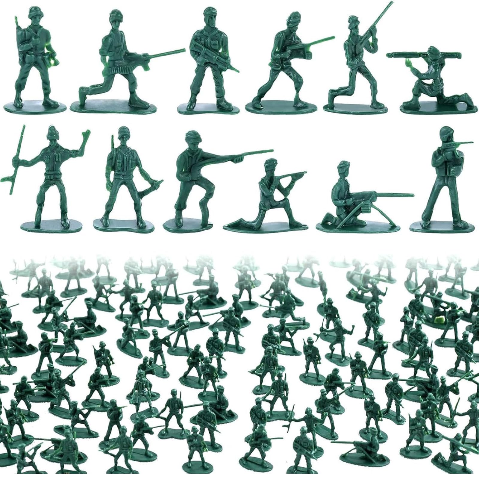 LovesTown 200PCS Army Men Toy Soldiers, Classic Military Toys for Kids 3+, School Projects, Dioramas & History Lessons, Christmas Stocking Stuffers,