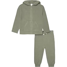 Modern MomentsTM by Gerber Toddler Boys & Girls Hooded Sweater Knit Jacket & Jogger, Olive, 3T