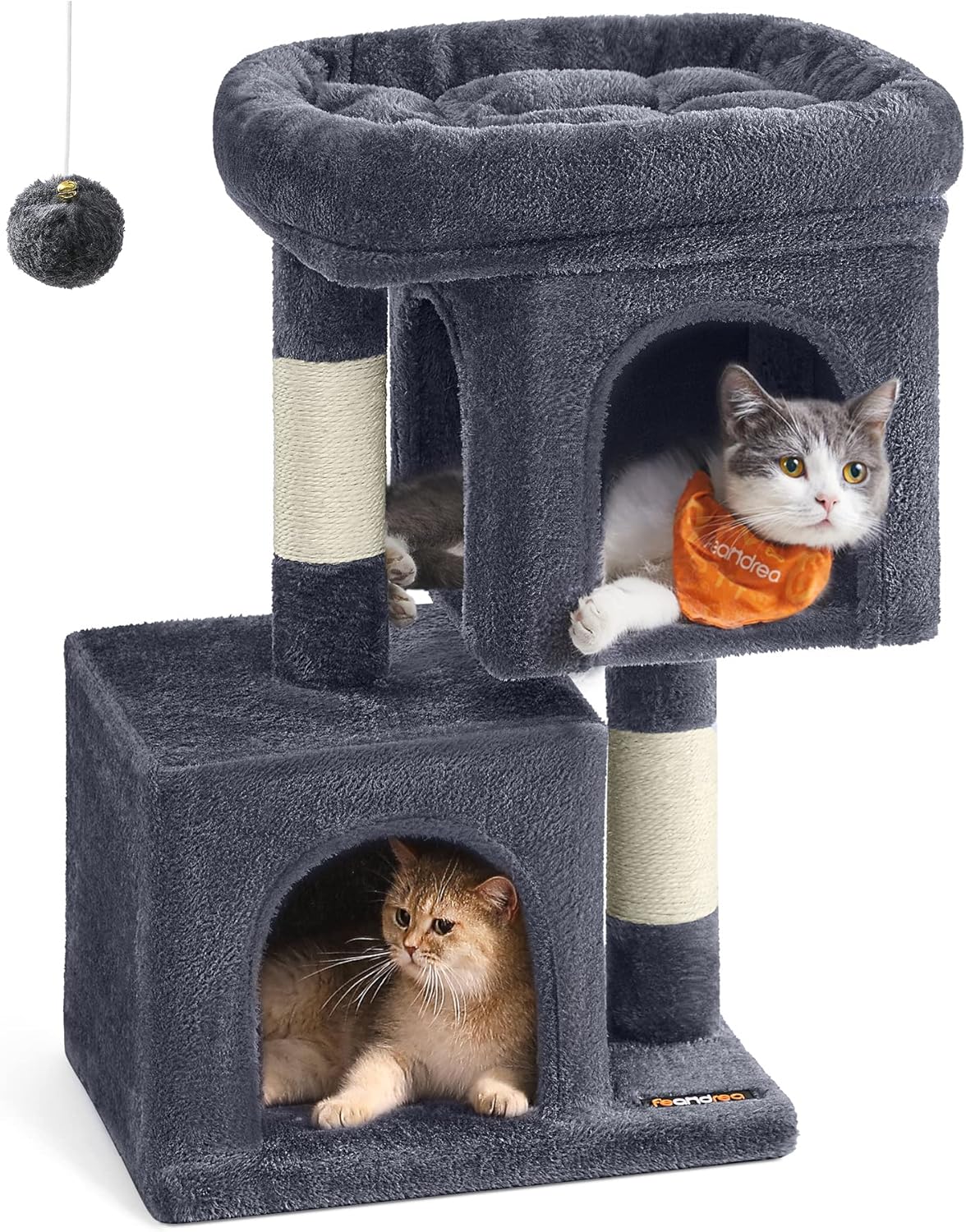 Feandrea Cat Tree, 26.4Inch Cat Tower, S, Cat Condo for Kittens up to