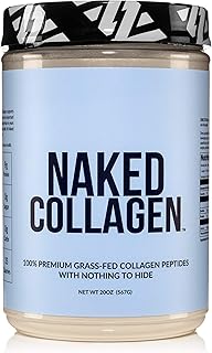 Naked Collagen - Collagen Peptides Protein Powder, 60 Servings, Grass-Fed Hydrolyzed Collagen Supplement | Paleo Friendly, Non-GMO, Keto, Gluten Free | Unflavored 20oz