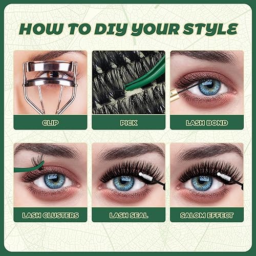 Miniatura 8 de 280 racimos de pestañas KEYYOU 100D rizo D 9-18 MIX pestañas gruesas súper suaves extensiones de pestañas para bricolaje en casa (100D-D, 9-18 MIX)
