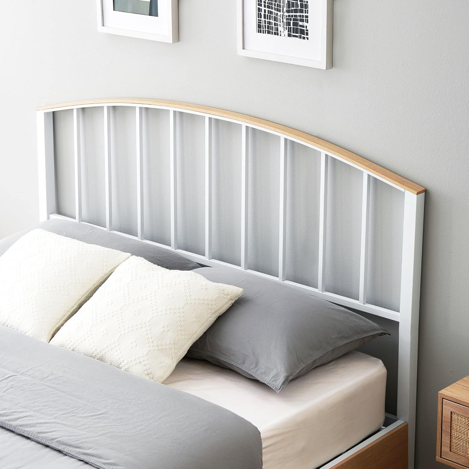 IDEALHOUSE 2024 New Bed Frame Queen Size - Queen Platform Bed Frame with Headboard and Footboard, 4 Storage Drawers, Metal Slats Support, No Box Spring Needed