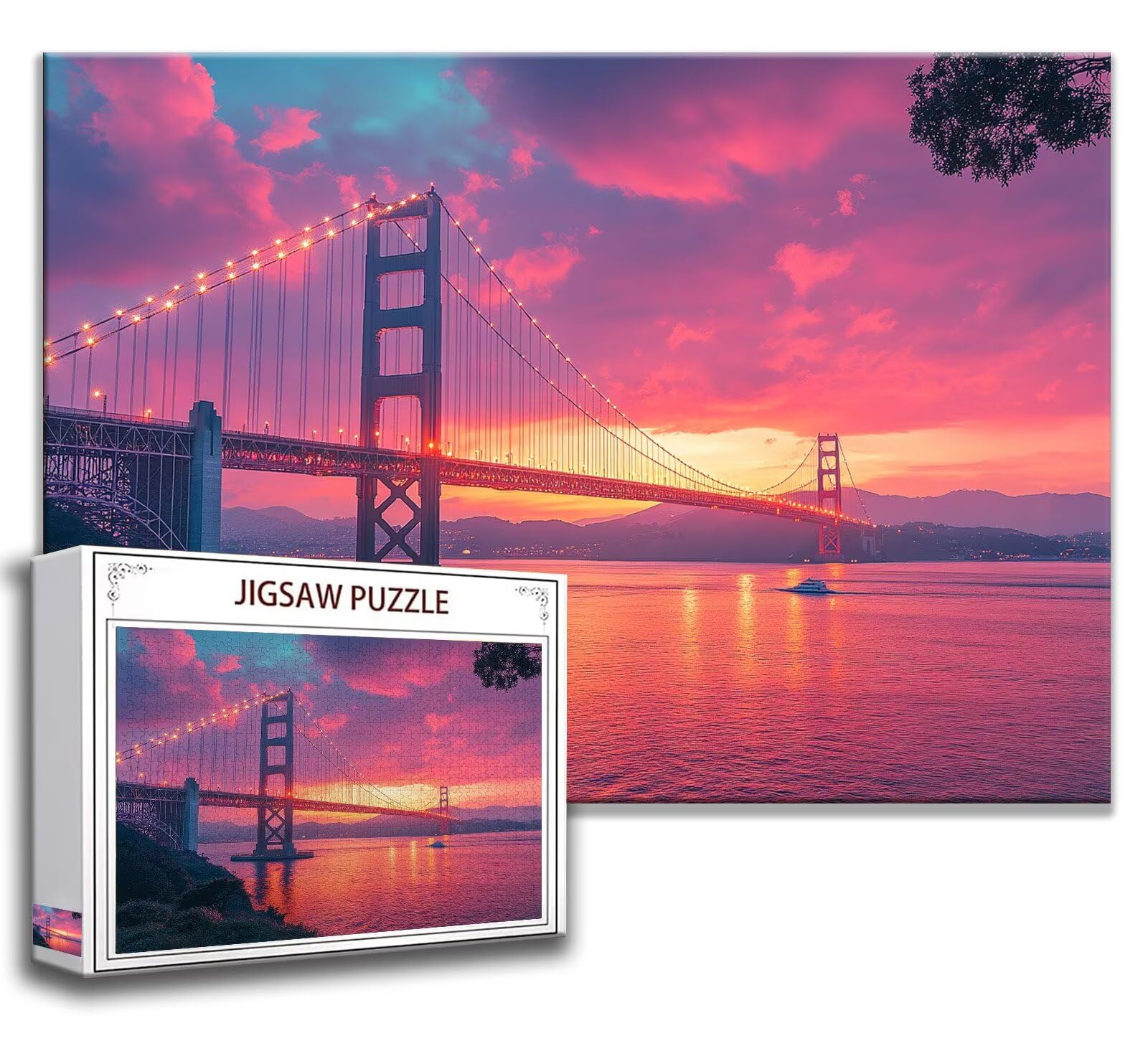 Puzzle Architettura Puzzle 1500 Pezzi, Difficili Impossible Puzzle Ponte di Brooklyn Puzzle Grandi Dimensioni per Adulti 87x57cm Bambini 3 4 5 6 7 Anni Bambino,Bambina Rilassamento e Intelligence Y-9