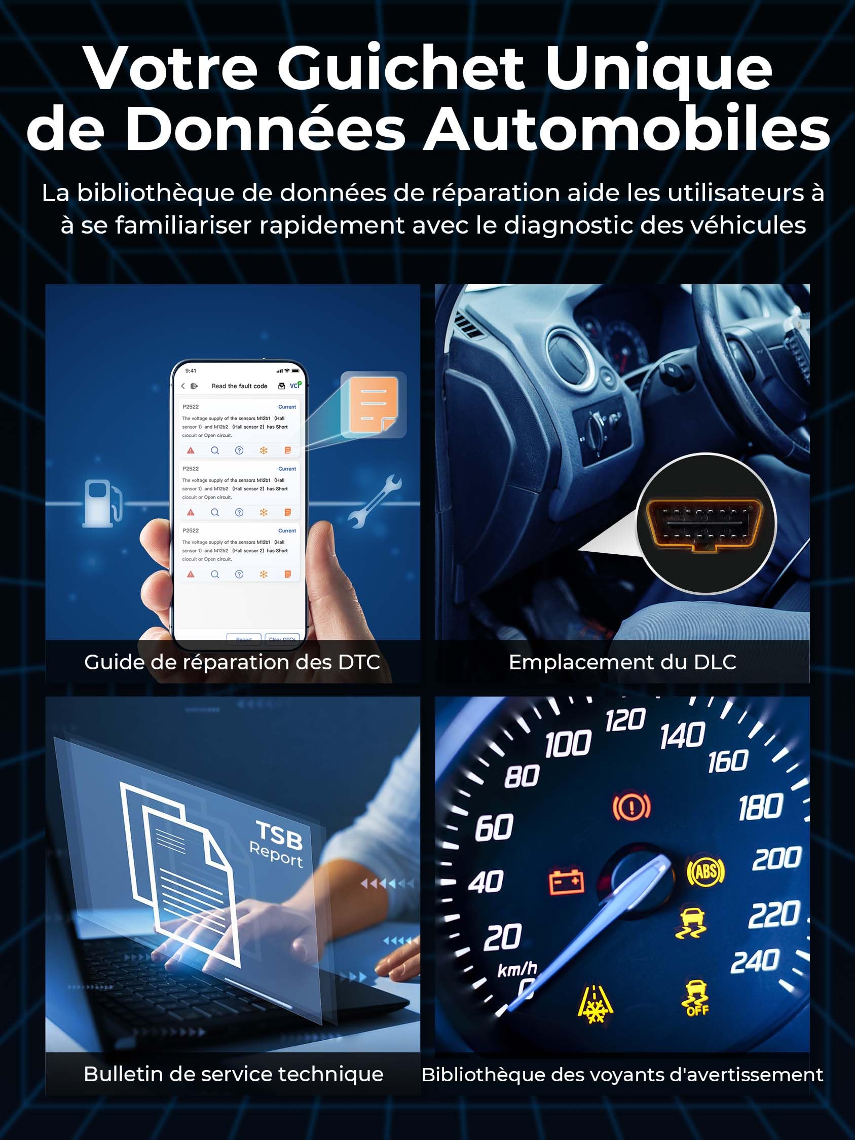 TOPDON Topscan Lite Scanner OBD2 Bluetooth, Outil de Diagnostic sans Fil OBDII pour Tous Les Systèmes Test Actif Lecteur Codes de Voiture Test du Véhicule pour iPhone Android, Logiciels 1 an Gratuit