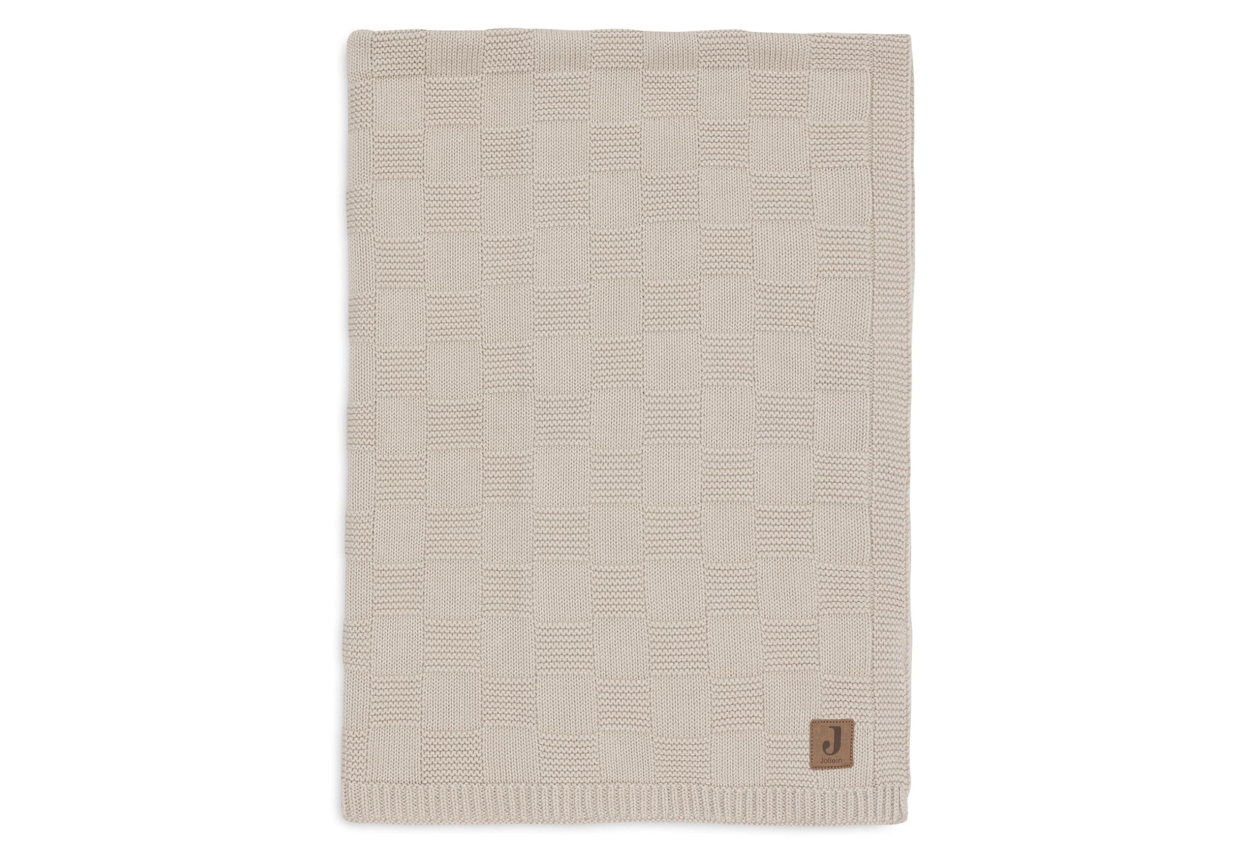 Jollein Manta para bebé Box Knit - Warm Sand - 75x100cm - 100% algodón - para Cuna - 1.0 TOG - Certificación Gots