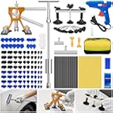 Car Dent Puller Kits,137pc Paintless Dent Removal Tools,Car Dent Repair Kit with Slide Hammer 2 in 1 T-Bar, Adjustable Dent Lifter,Bridge Puller for Auto Body SUV Dings Hail Damage DIY Remover