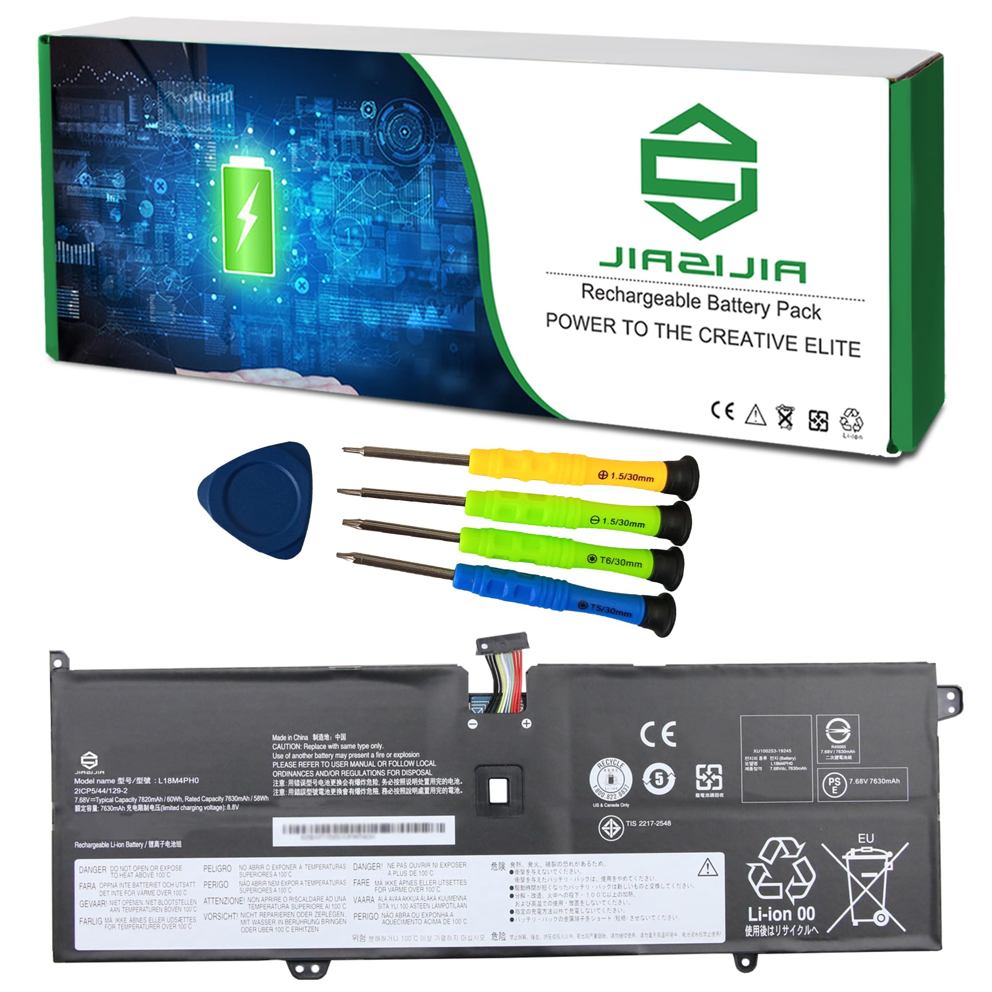 JIAZIJIA L18M4PH0 Laptop Battery Replacement for Lenovo IdeaPad Yoga C940-14IIL Series Notebook 5B10T11585 5B10W67374 L18C4PH0 5B10W67180 5B10T11586