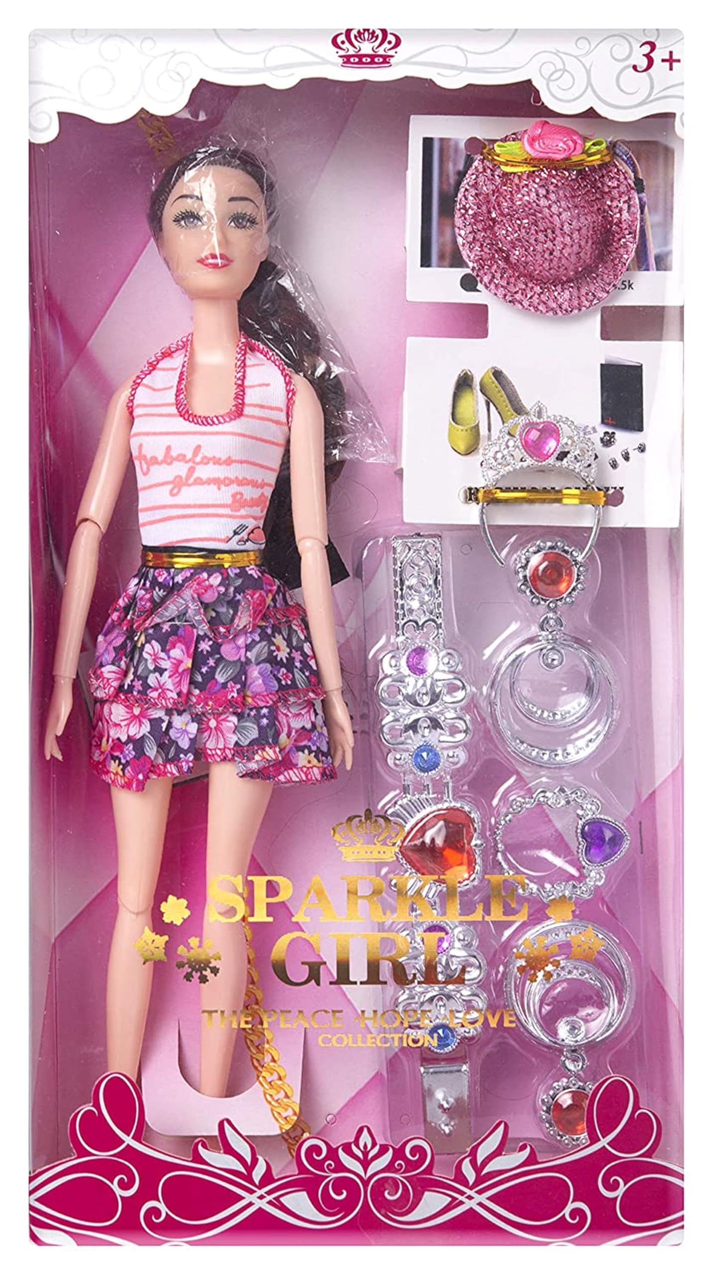 BKDT Marketing Beautiful Doll Toy for Girls with Moveable Knee,Arms & Legs,Elbow&Hands (Doll with Cap, Crown & Braclet) (B09SDYVRYV) Amazon Price History, Amazon Price Tracker