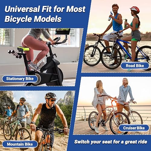 Miniatura 9 de TONBUX Comfortable Bike Seat for Men & Women, Memory Foam Bicycle Seat with Dual Shock Absorbing Ball, Universal Fit Bike Saddle for Stationary