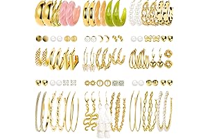Earthy Elegance: 45 Pairs of Gold Hoop Earrings for Women
