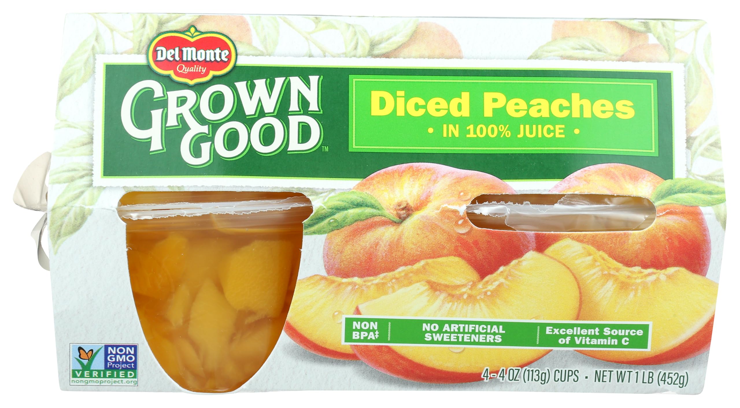 FRUIT CUPS PEACHES 4PK