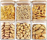 28oz Urban Green Airtight Glass Jars with Bamboo Locking Lids - Stylish Food Storage Canisters