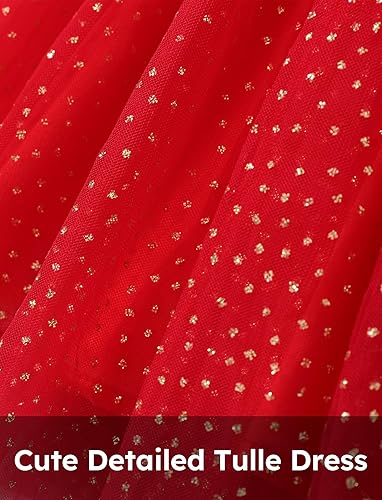 Miniatura 5 de PATPAT Vestido de tutú sin mangas de algodón para niña, vestido de encaje con volantes de malla