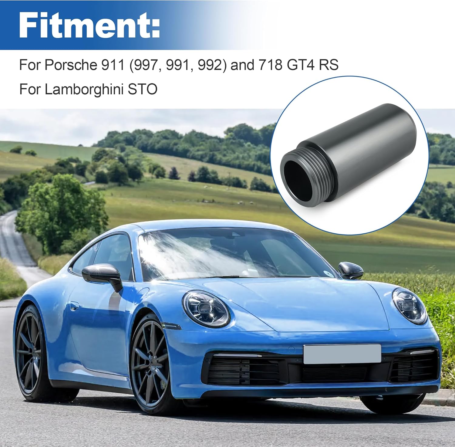 Center Lock Wheel Alignment Tool Compatible with Porsche 911 997 992 718 & Lamborghini STO, Thread Size 55×3.0MM