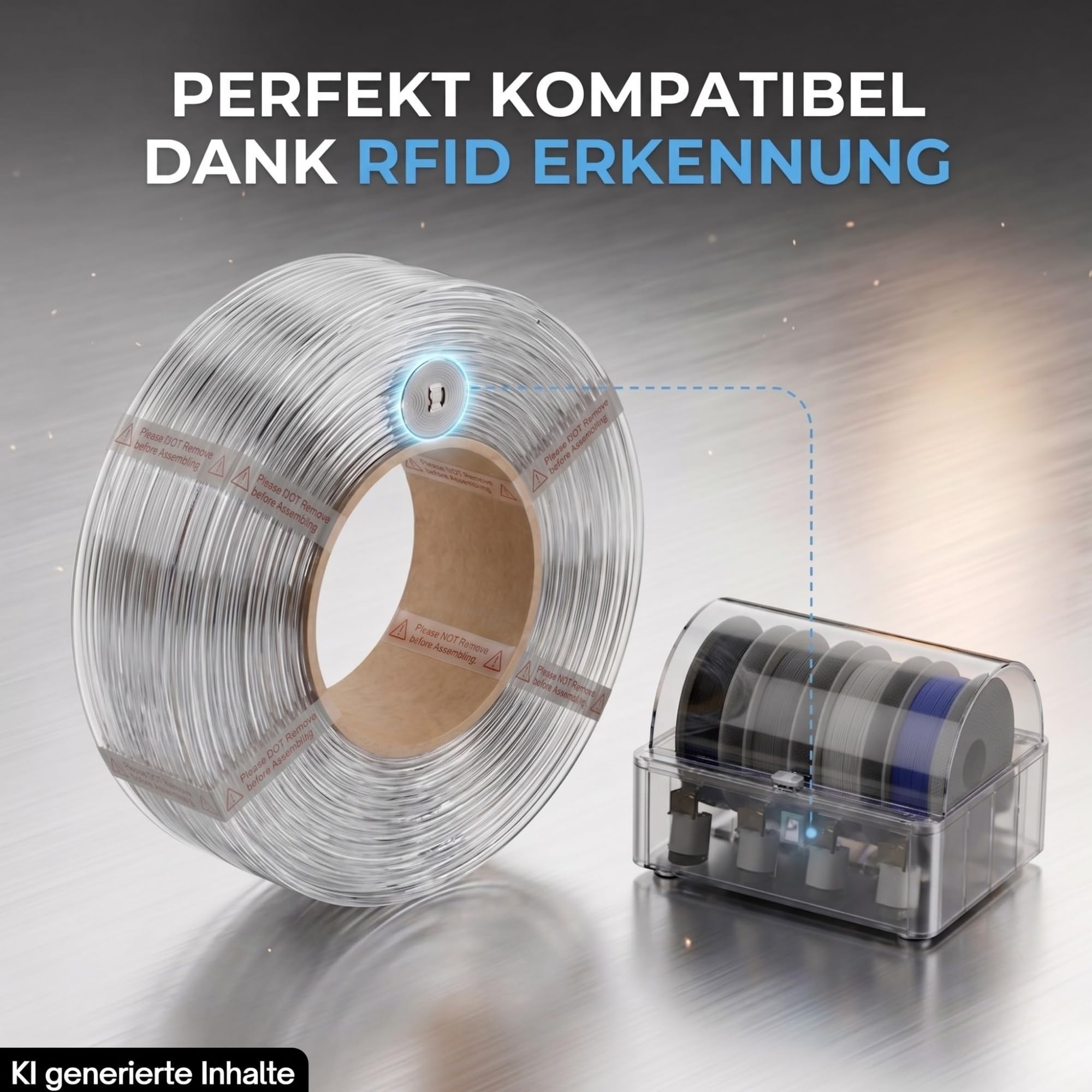 Pasuje do Bambu Lab 1 kg PETG TRANSLUCENT przezroczysty z chipem RFID, przezroczysty filament do druku 3D, 1,75 mm, do bambusowych lab, akcesoria P1S, P2S, H2C, H2D, H2S, X2D, do AMS, przezroczysty