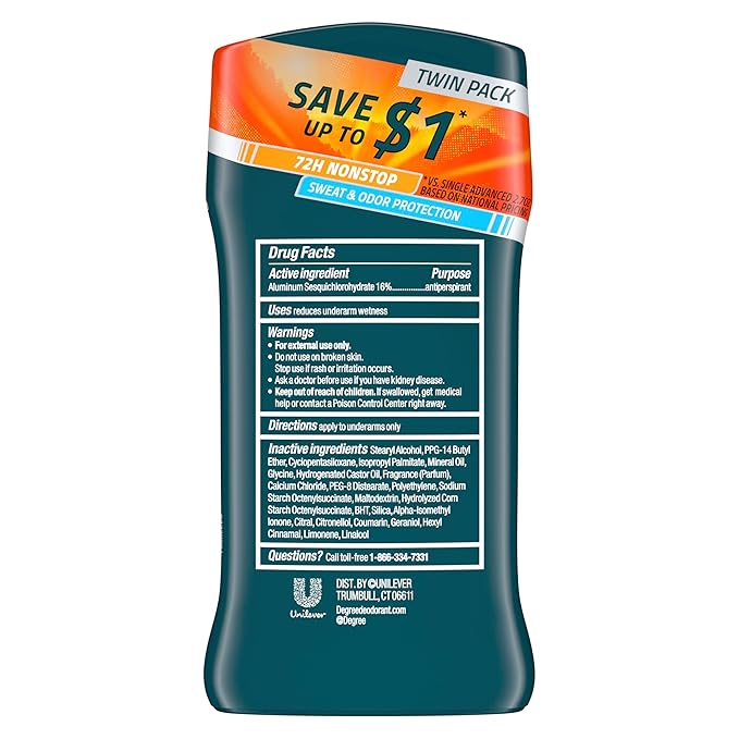 Degree Men Advanced Protection Antitranspirante Desodorante Adventure 2.7 oz 2-Pack miniatura 2