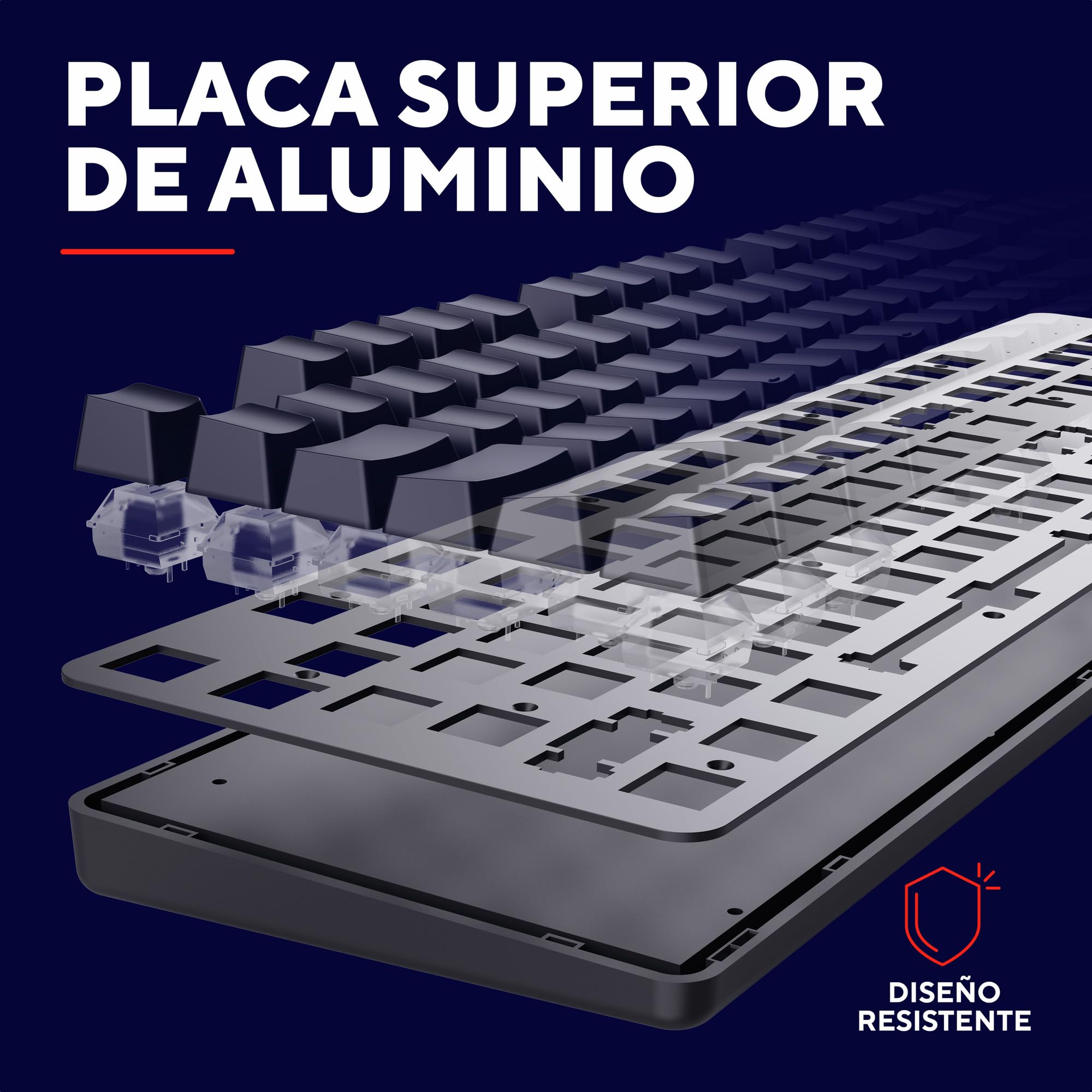GXTrust 871 Zora Teclado Mecánico Español QWERTY con Iluminación RGB, Interruptores Lineales Huano, N-Key Rollover Anti-ghosting, Teclado Gaming Programmable con Cable USB para PC Portátil