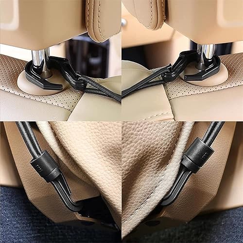 Miniatura 4 de Organizador de malla de 3 capas para automóvil, bolsa de red para respaldo de asiento, barrera de asiento trasero para mascotas y niños, soporte