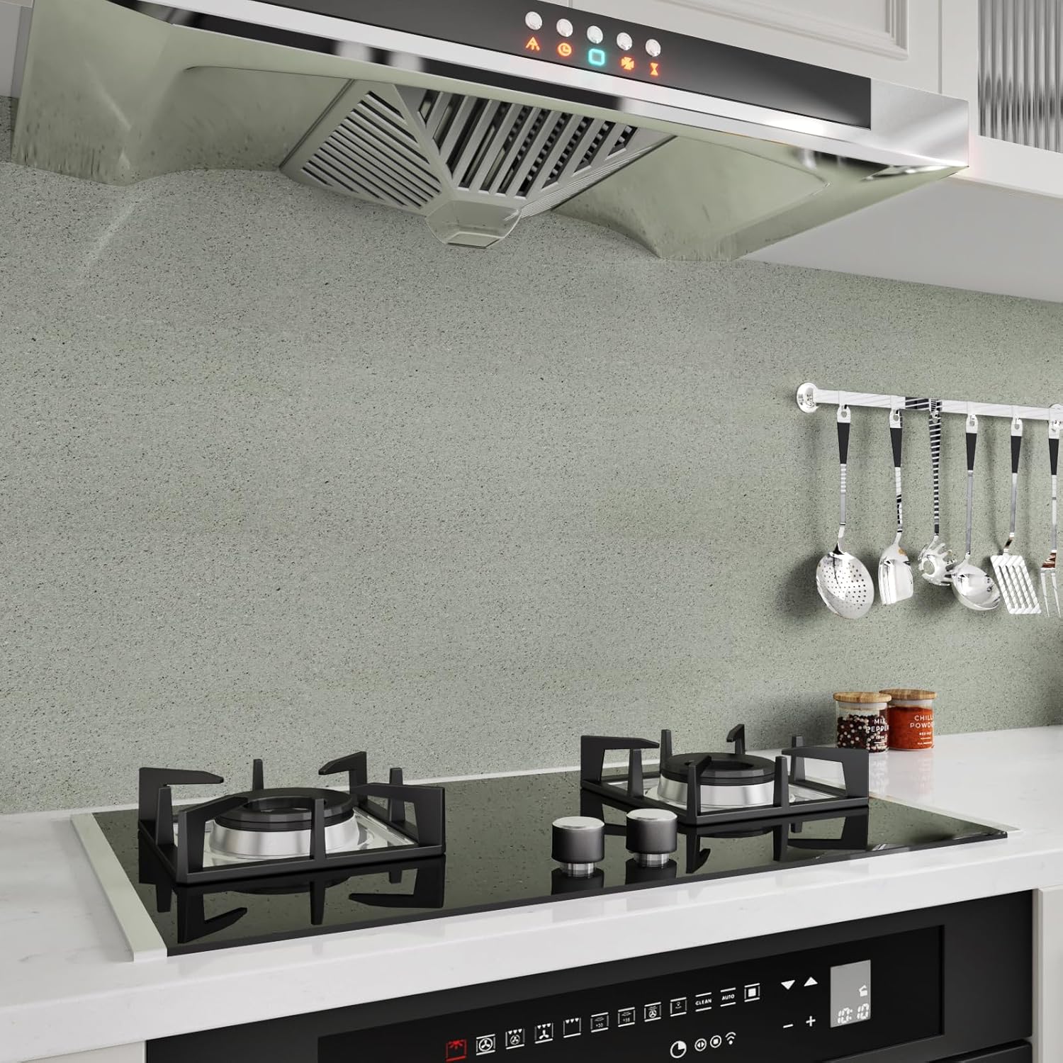 Wallercity Green Granite Contact Paper for Kitchen Countertops Vinyl Waterproof Marble Wall Paper Peel and Stick for Bathroom Self Adhesive Removable Wallpaper for Counter Top Cabinets Desk 24''x315''