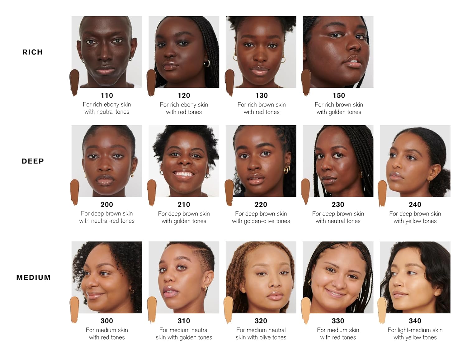 Ami Colé Skin-Enhancing Stick Foundation (120 - rich ebony with red tones), 0.20 oz