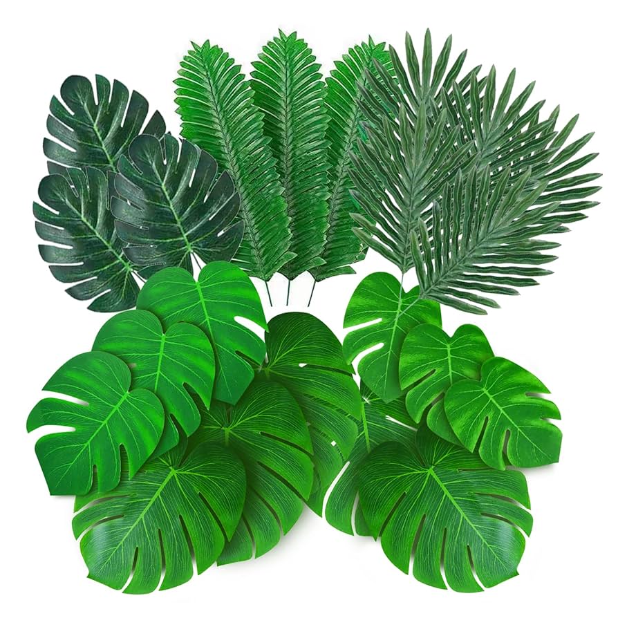 Amazon｜siawadeky モンステラの葉 66枚セット フェイクリーフ