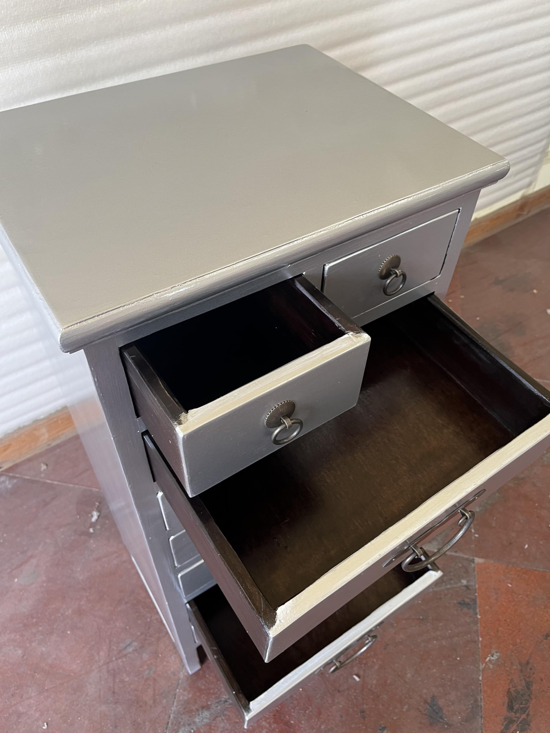 Kunibert Armoire à pharmacie avec 8 tiroirs - Largeur : 46 x hauteur : 95 cm - Argenté