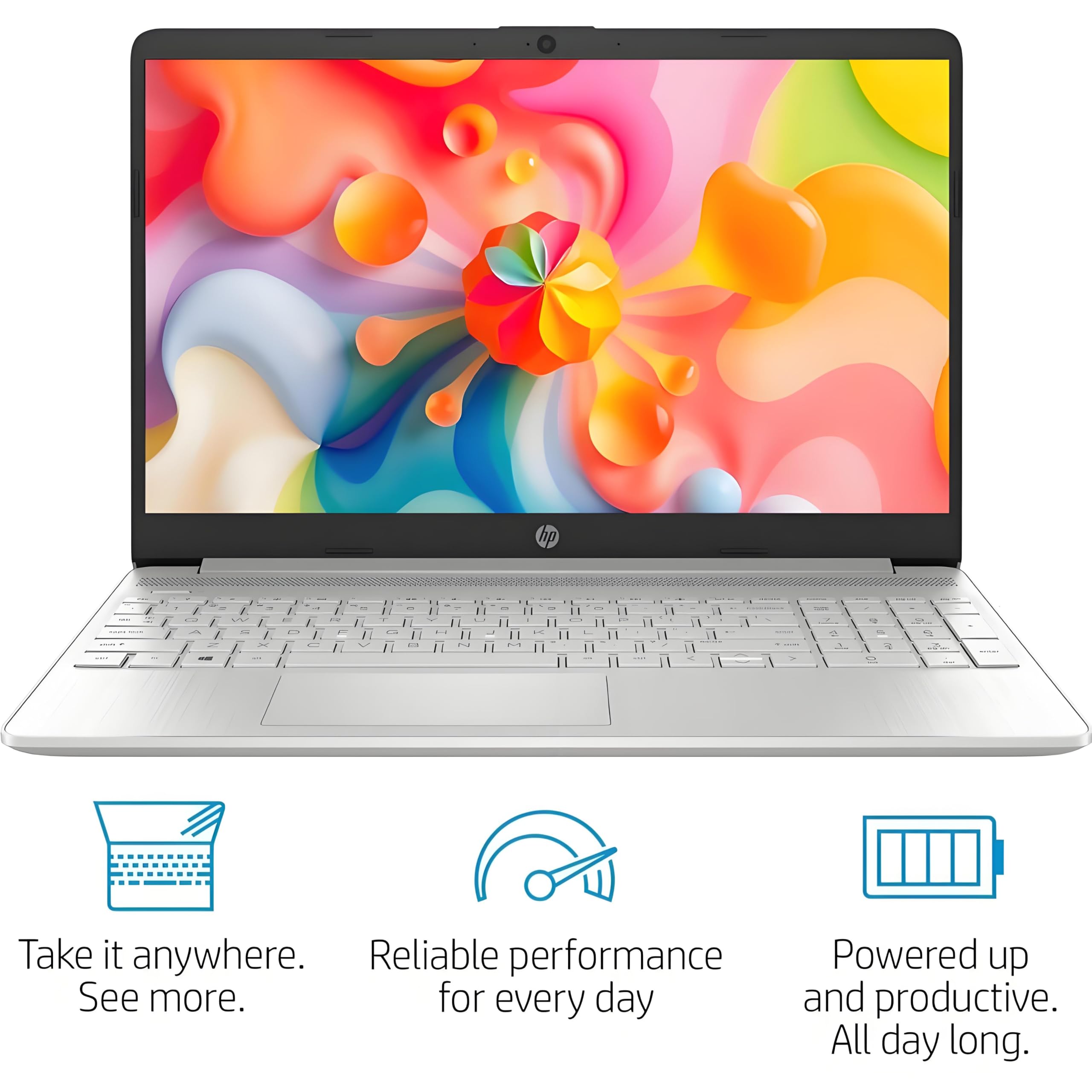 HP 15 inch Laptop for Home or Work, Intel 4-core Processor, 16GB RAM, 1TB SSD, 15.6" Micro Edge LED IPS Display, SD Card Reader, HDMI, Windows 11 Pro