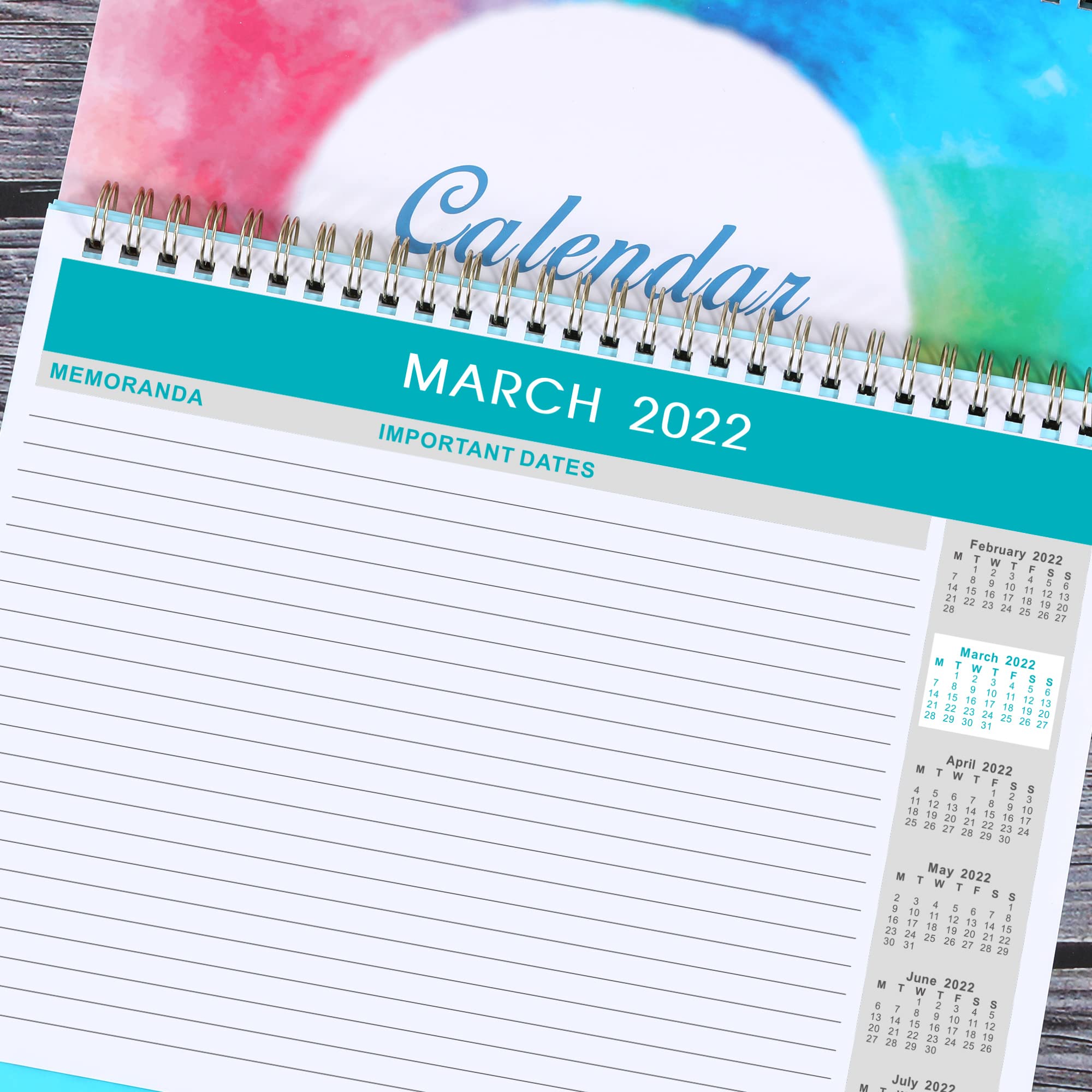 Desk Calendar 2022 Standing Flip 2022 Desktop Calendar with Thick