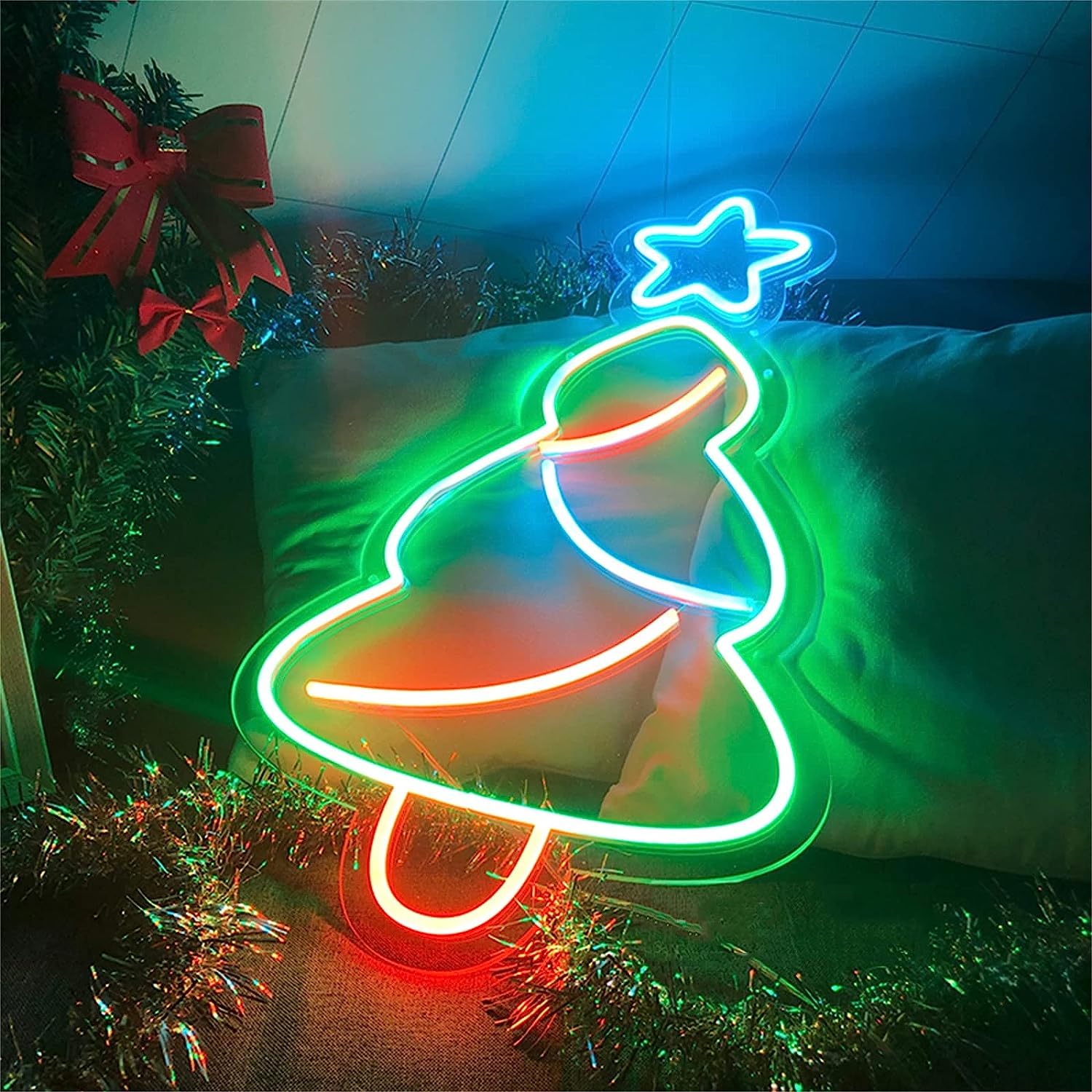 Amazon.co.jp: JSY ネオン クリスマスツリーカスタマイズ可能なLED