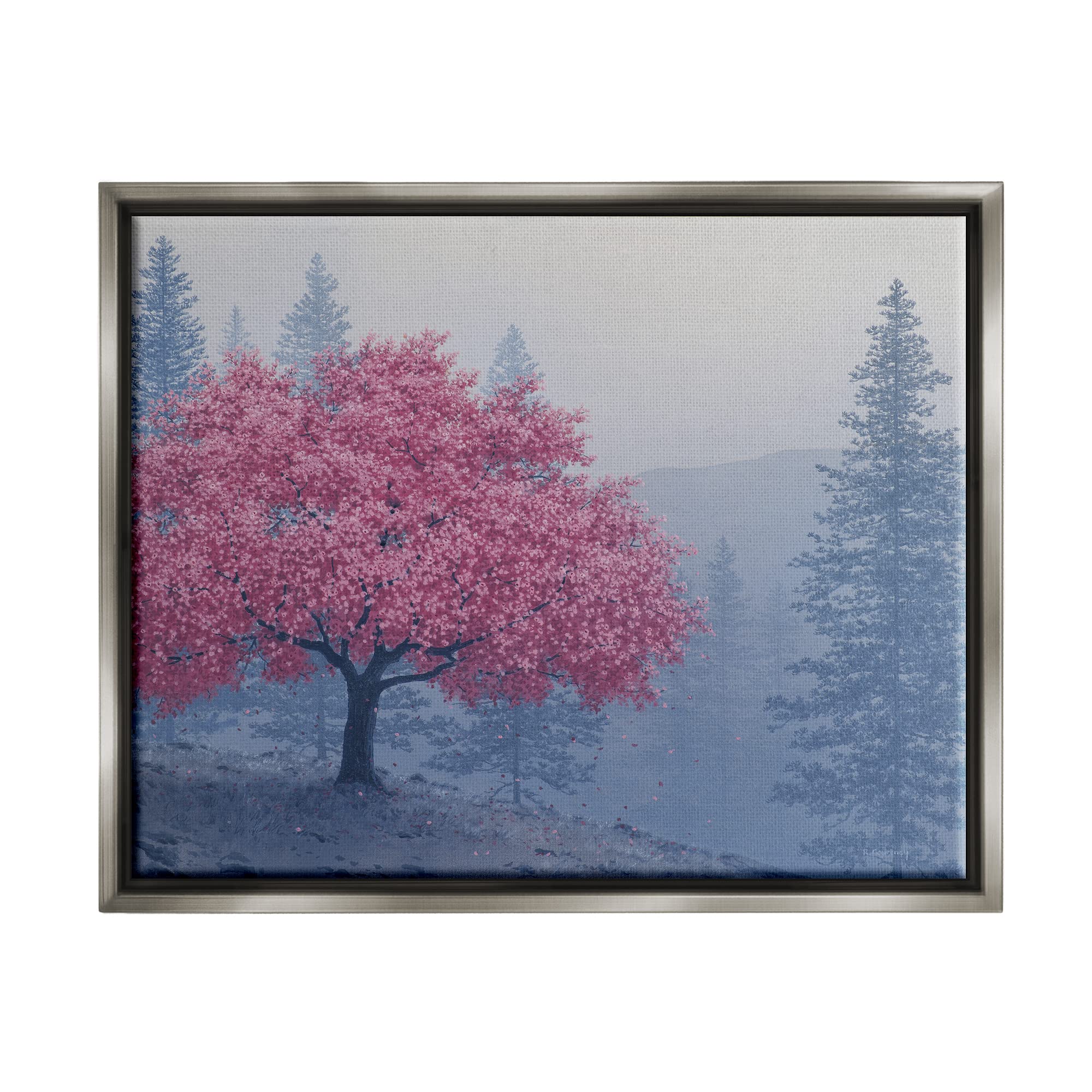 Stupell IndustriesPink Cherry Blossom Nature Landscape Framed Floater Canvas Wall Art, Design by Richard Courtney