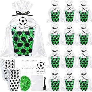 Kathfly 12 Pack Soccer Baskets for Gifts Empty Soccer Senior Night Plastic Basket Gifts 2026 Clear Buckets Container for Player Coach Boys Present Sport Party Favor Gift Packaging