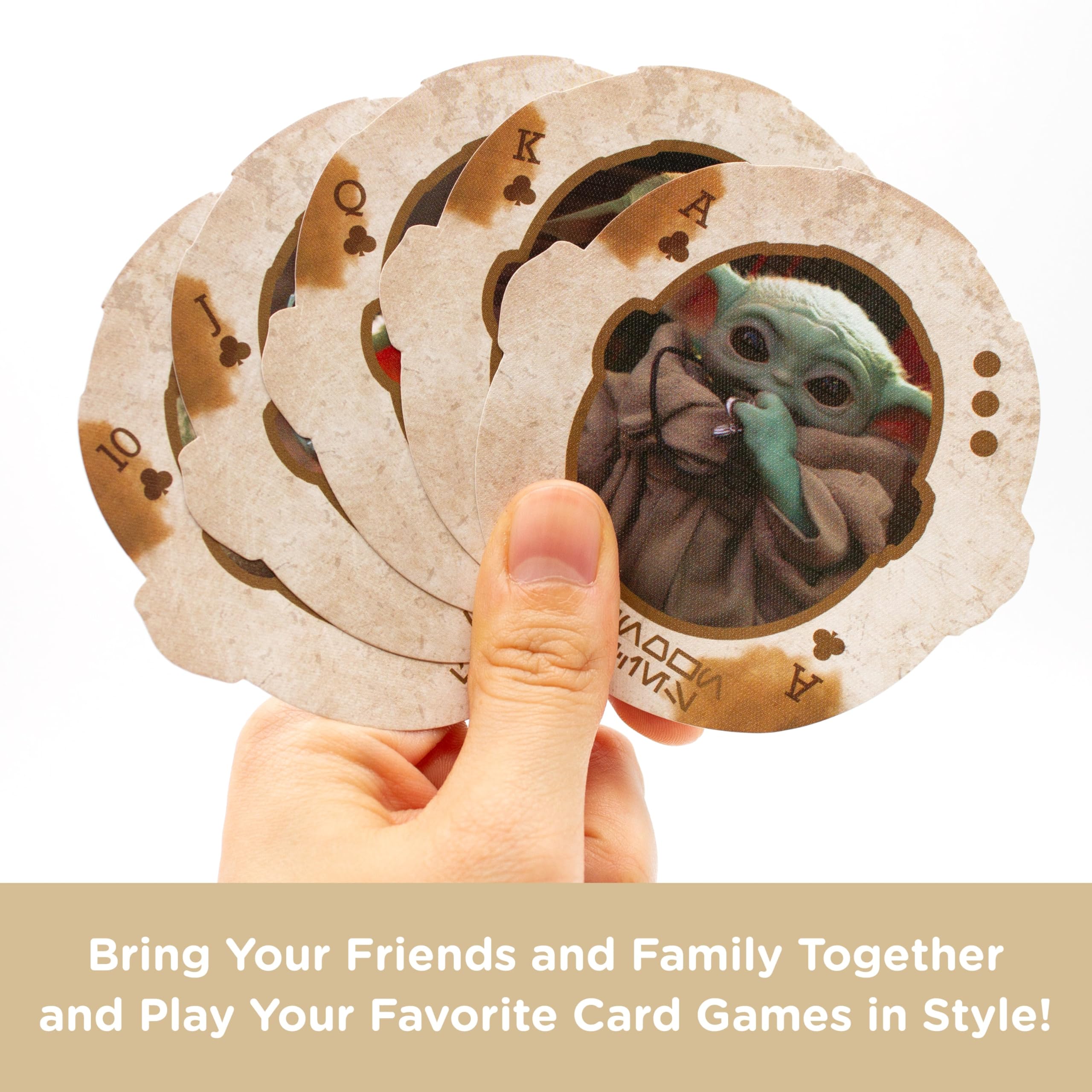 Aquarius Star Wars Playing Cards - The Mandalorian 'Baby Yoda' The Child Shaped Deck of Cards for Your Favorite Card Games - Officially Licensed Star Wars Merchandise & Collectibles