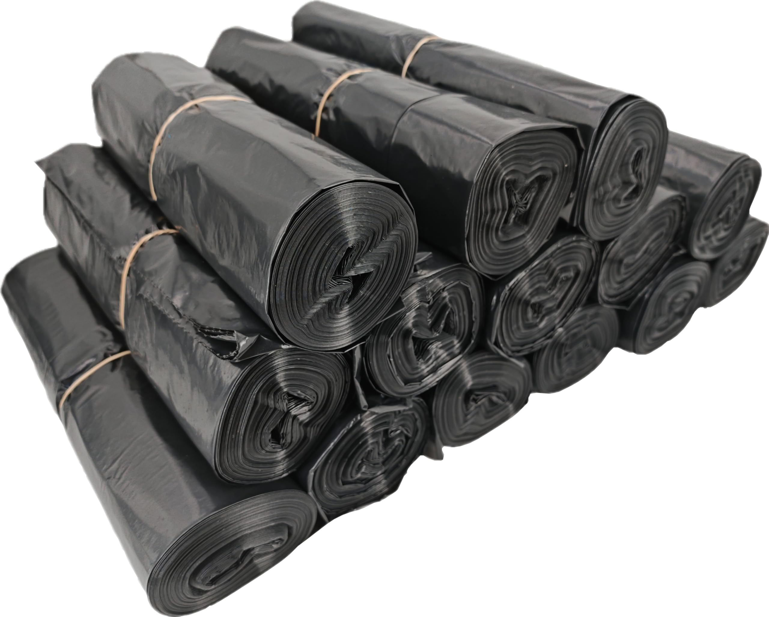 Bolsas de Basura Negras XXL Capacidad 240L – Pack de 15 Rollos (150 Unidades) – Resistentes, Antigoteo y Ecológicas – 115 x 150 cm