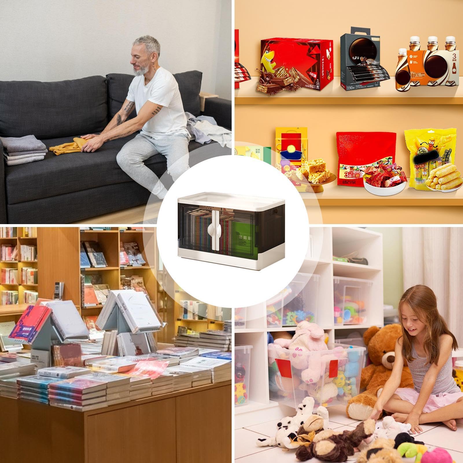 Faltbare Aufbewahrungsbox aus Stoff |. Faltbare Aufbewahrungsbox mit Griff | Faltbare Aufbewahrungsbox mit Deckel, Aufbewahrungsbox Korb, Aufbewahrungsbox