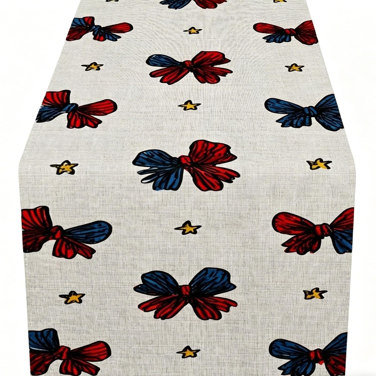 Piceioep Table Runner America Independences Day Patriotic Tablecloth 4Th of July Kitchen Holiday Parties Celebration Decors Holiday Themed Table Runner