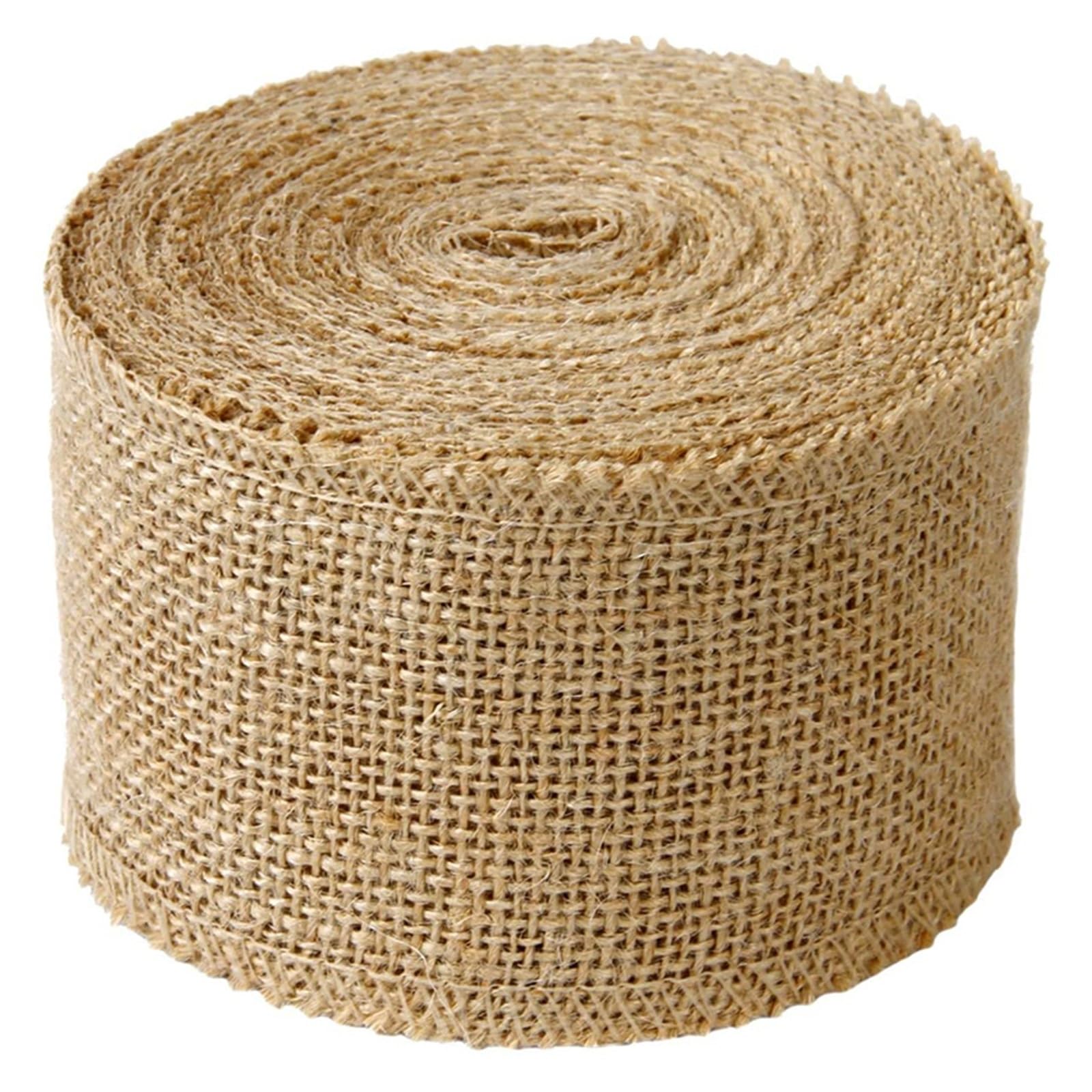 Goxqit One Color 3 Pcs Natural Burlap Fabric Jute Craft Ribbon Hessian Lace For Gift Wrapping Wedding Decor For Arts Crafts(30 * 200Cm)
