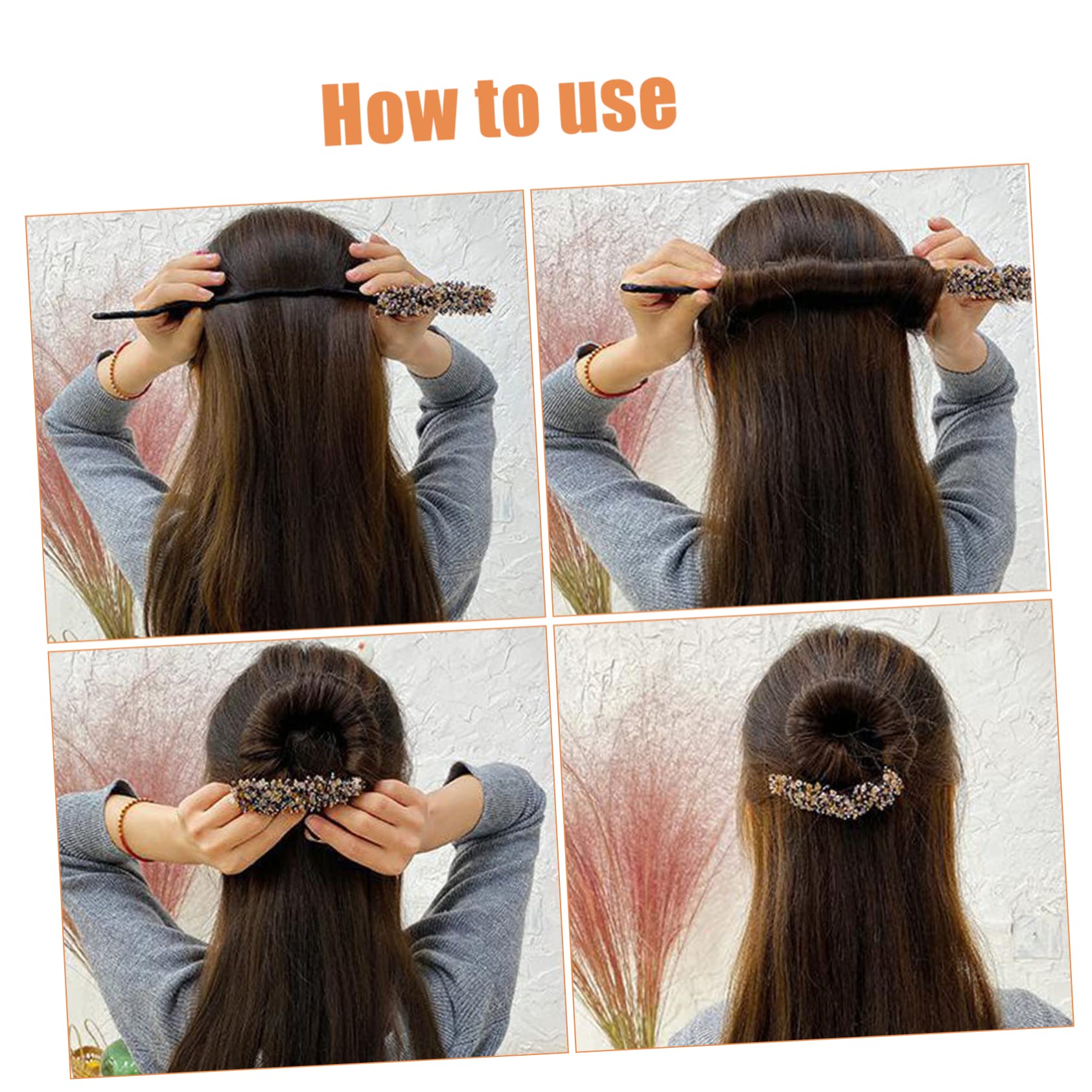 Healeved 9stücke Teiliges Haar Dutt Maker Crystal Bun Maker Für Frauen Elastische Haargummis Und Haarstyling-werkzeug Für Yoga Parties Und Besondere Anlässe