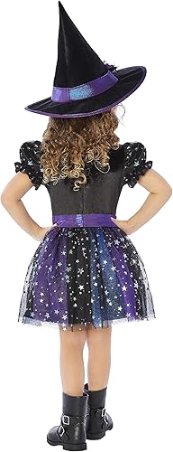 Miniatura 2 de Spirit Halloween Disfraz de bruja iluminada encantada para niños pequeños, cosplay de bruja, disfraz clásico de Halloween, traje iluminado