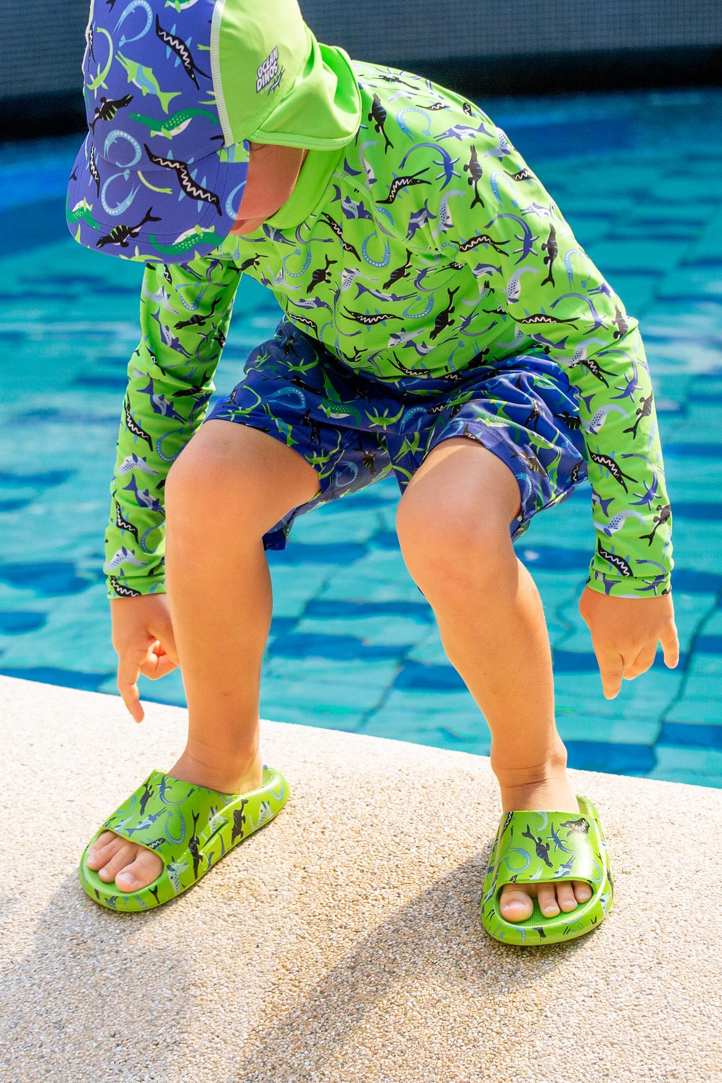 Beco Uniseks - dzieci Beco Badeschuhe Ocean Dinos Hausschuhe Kinderpantolette KindergartenschuheButy do biegania drogowego