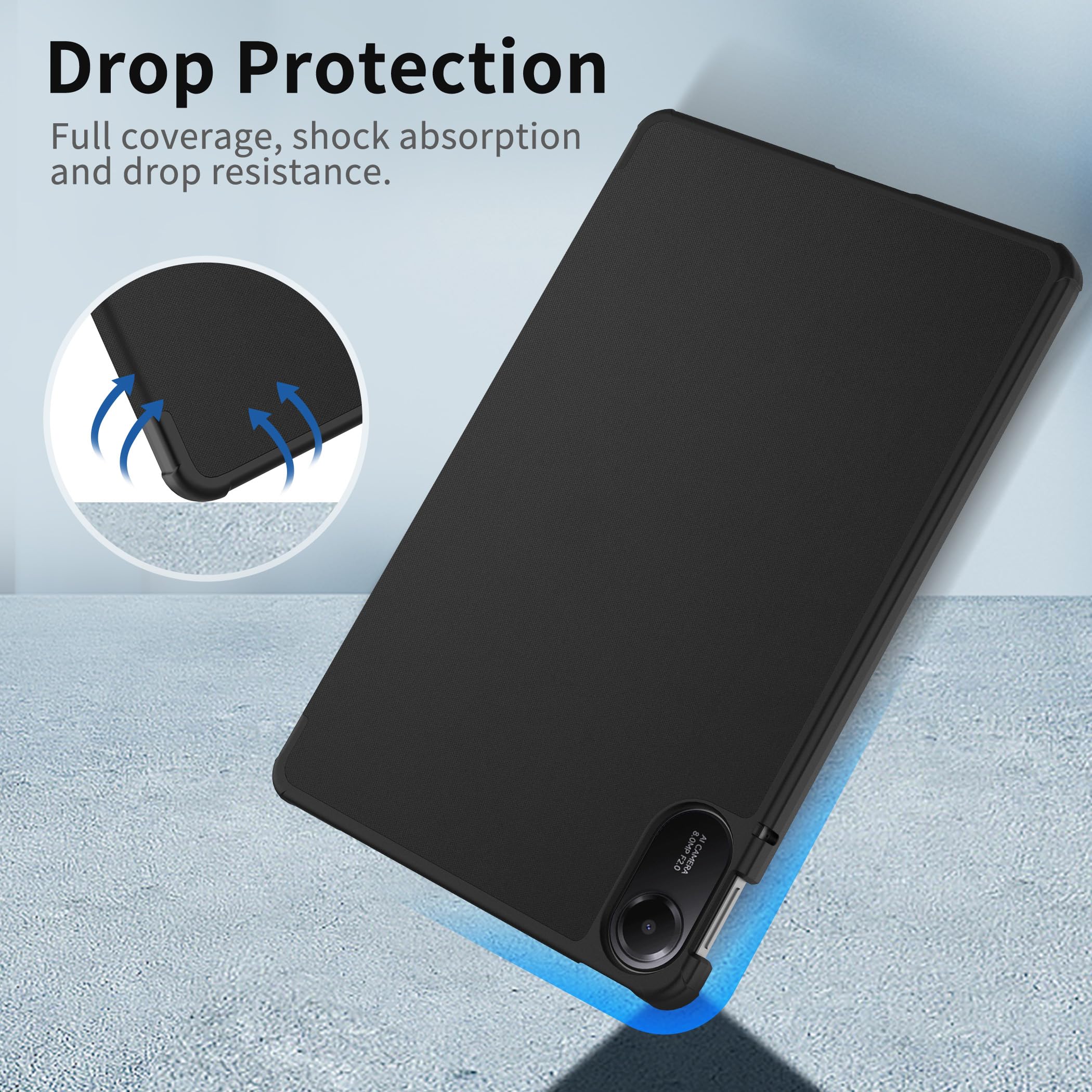 Xiaomi Redmi Pad 2 11 Cali Cover PU Custodia Ultra Sottile Leggero Supporto in Pelle Pelle