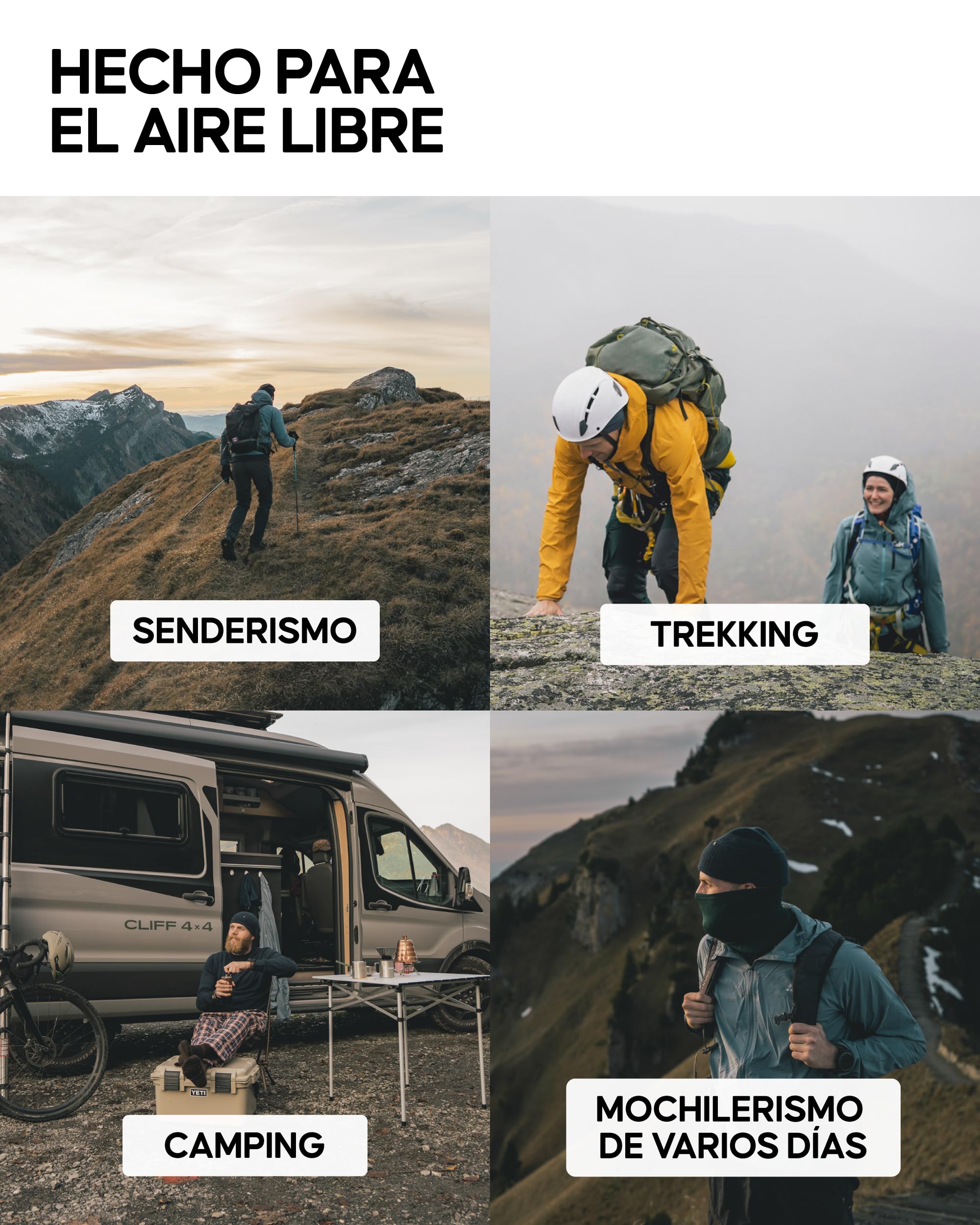 DANISH ENDURANCE Calcetines de Lana Merino Hasta la Rodilla Unisex Antiampollas Senderismo 1 Pack