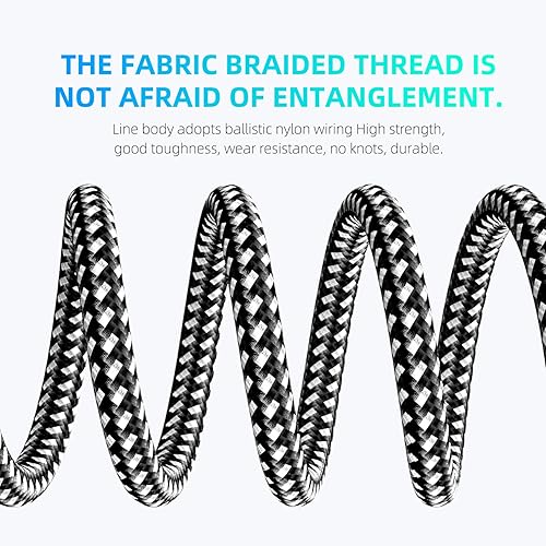 Miniatura 5 de Cargador para iPhone con certificación MFi de Apple, paquete de 3 cables Lightning de 10 pies de largo, carga rápida, sincronización de datos, cable