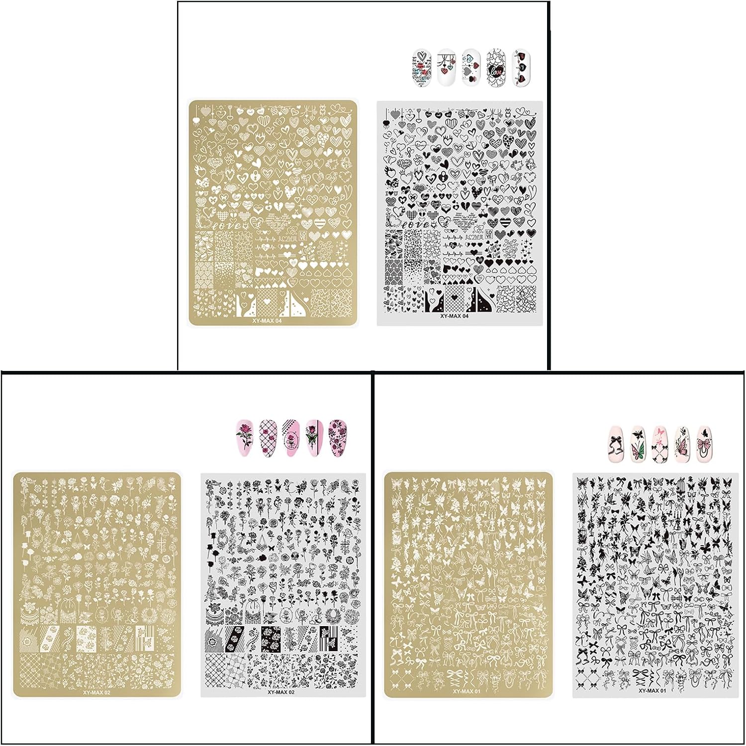 Nails Art Stamping Plates Flower Line Designs Nails Images Stamp Plate Stainless Steel Manicure Template Art Tool Manicures Template