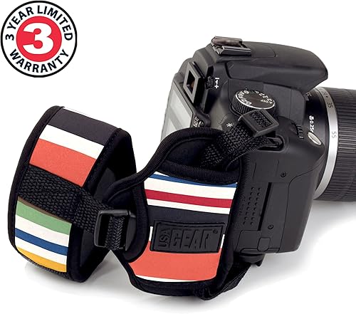 Miniatura 2 de USA Gear Cámara profesional con manija y correa de mano con diseño de neopreno acolchada y placa de metal. Compatible con Canon, Fujifilm, Nikon