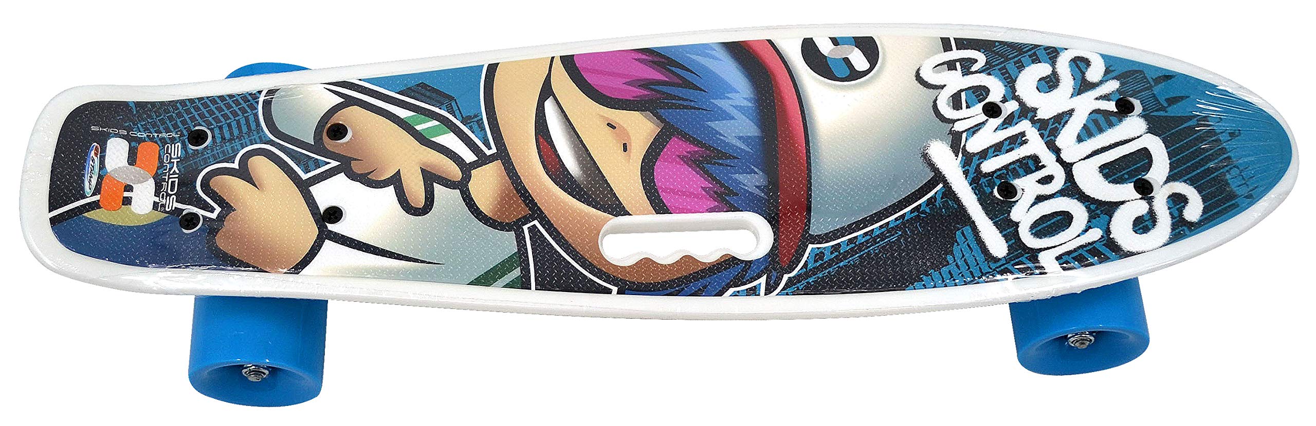 STAMP Skateboard 22 x 6 con manico Skids Control, JS100310, WHITE, 22 POLLICI